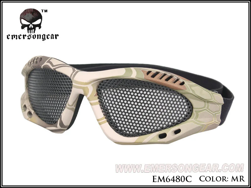 MR Emersongear Эмерсон ноль очки Painball Защита Для Страйкбола Очки стальная сетка военный Пейнтбольный шлем очки для пеших прогулок - Цвет: MR