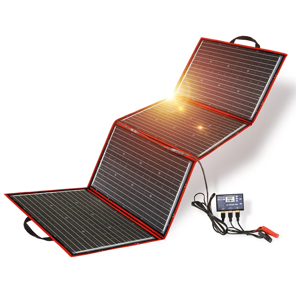 Складная солнечная панель Dokio 200W (50W*4) 12V/18V usb|Солнечные элементы| |