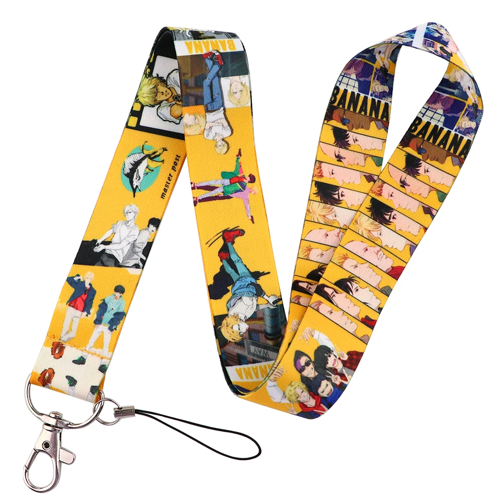 

PF1291 Anime BANANA FISH Lanyard For Key chain ID Card Cover Pass Mobile Phone USB Badge Holder Key Ring Neck Straps Accessories
