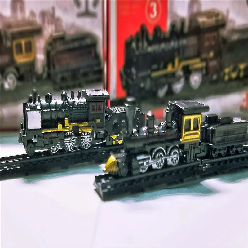4D Собранный 9 Мини Высокоскоростной паровой поезд модели имитации коллекции