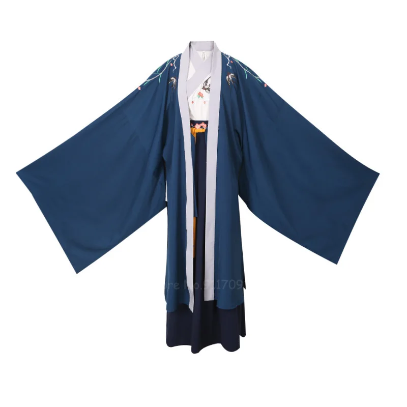 Древний китайский традиционный ханьфу комплекты для мужчин и женщин топ юбка