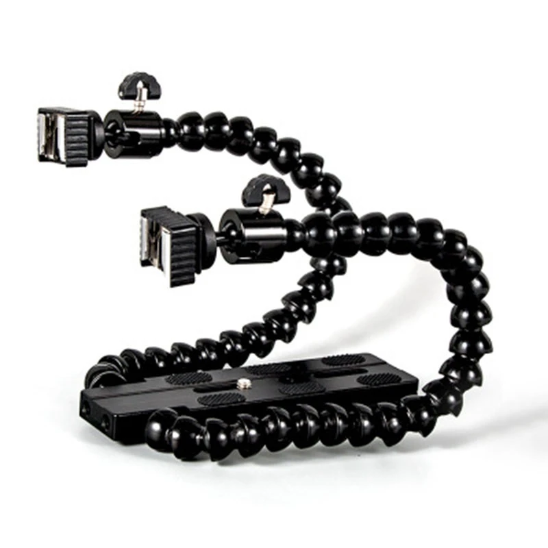 Новый гибкий двойной рычаг Горячий башмак флэш кронштейн держатель для Canon Nikon