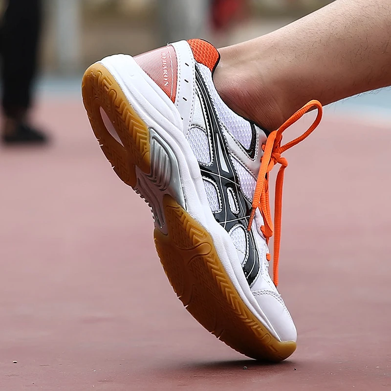 Mens Professional Volleyball Shoes Breathable Sneakers Men Light Weight Badminton Orange Blue Tennis | Спорт и развлечения