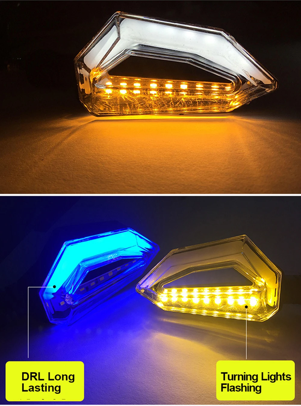 Универсальный мото rcycle указатель поворота светильник s лампа Янтарный LED intermittes