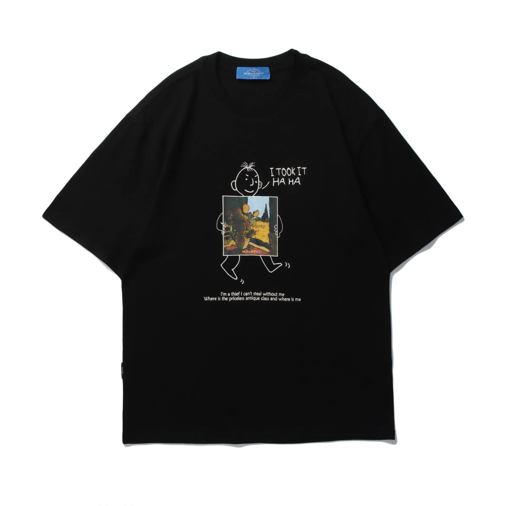 

Street Port Style Street Tide Men Women Compassionate Loose Round Neck Creative Simple Couple Casual Short-sleeved T-shirt