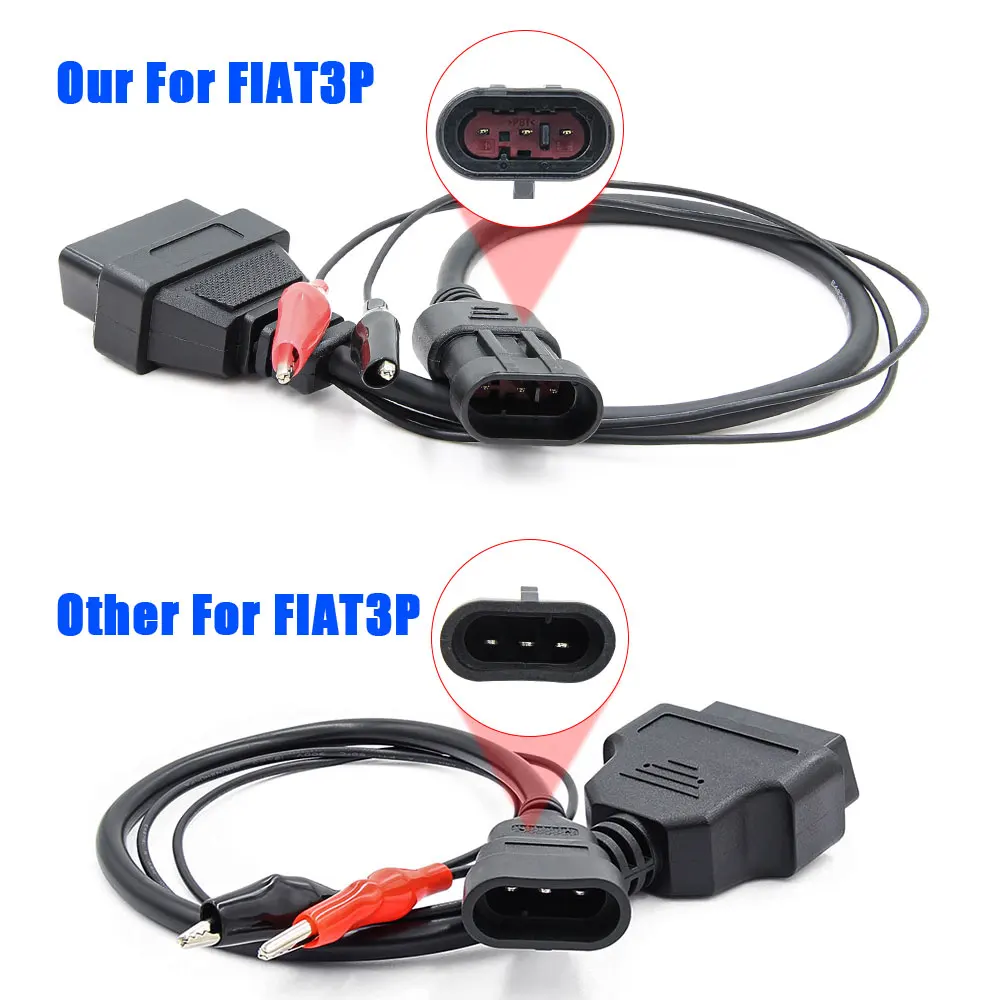 Новинка для Fiat 3 Pin Alfa Lancia к 16-контактному OBDII OBD2 obd-II разъем адаптер автомобильный