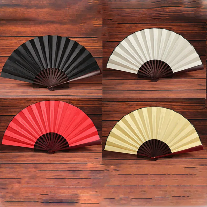 Цветной бумажный веер 1 шт. складная 10 дюймовая масляная живопись двойная пустая