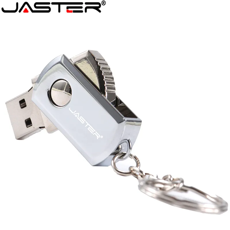 JASTER поворотный USB флеш-накопитель из нержавеющей стали брелок 4 ГБ 8 16 32 64 128 usb
