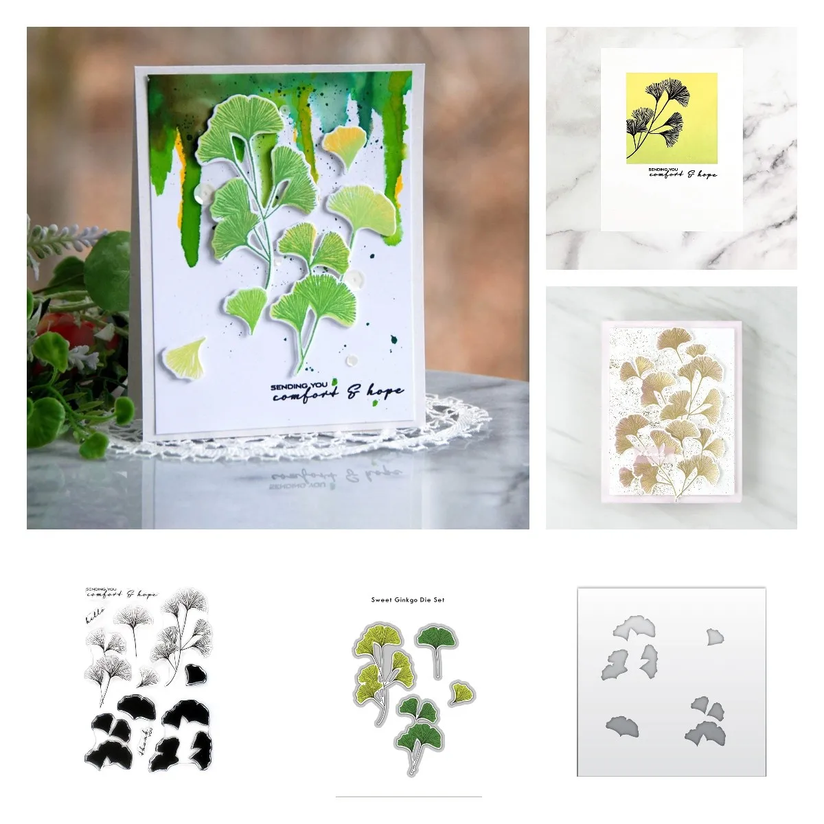 

Leaf Sweet Ginkgo Flower Metal Cutting Dies and Stamps DIY Scrapbooking Card Stencil Paper Cards Handmade Album Stamp Die Sheets