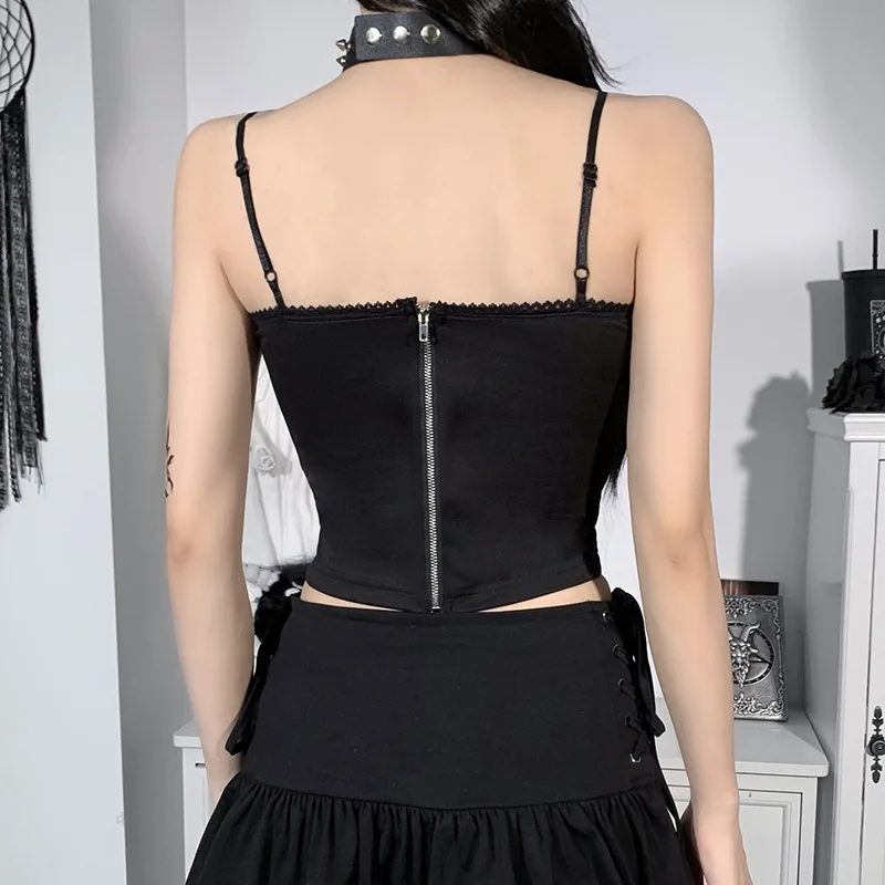 

Spider web top sexy lace strap 2021 new slim vest