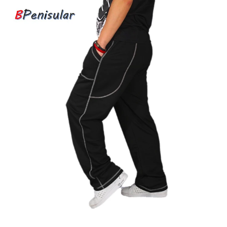 Весна 2020 мужские спортивные брюки свободные трикотажные махровые длинные в