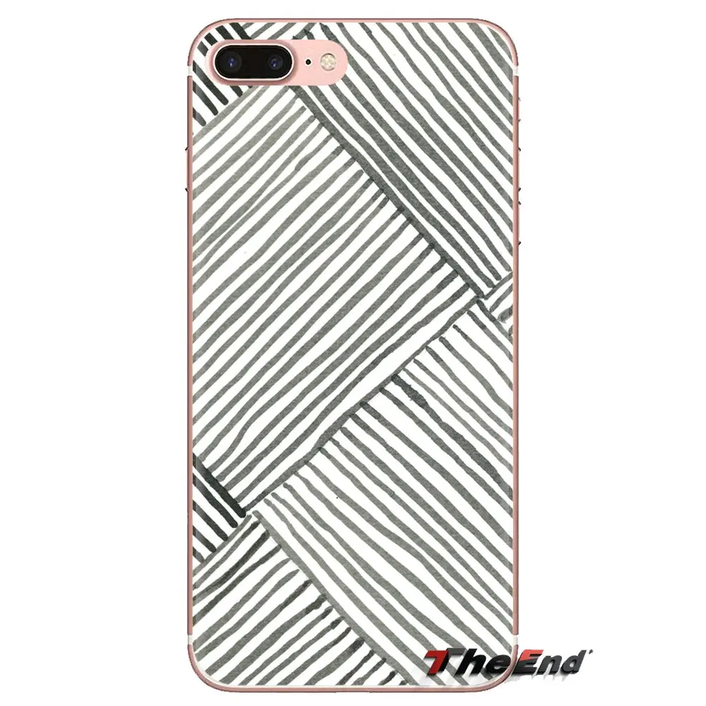 For Sony Xperia Z Z1 Z2 Z3 Z5 compact M2 M4 M5 E3 T3 XA Aqua LG G4 G5 G3 G2 Mini black white lattice Hexagon Silicone Phone Case |
