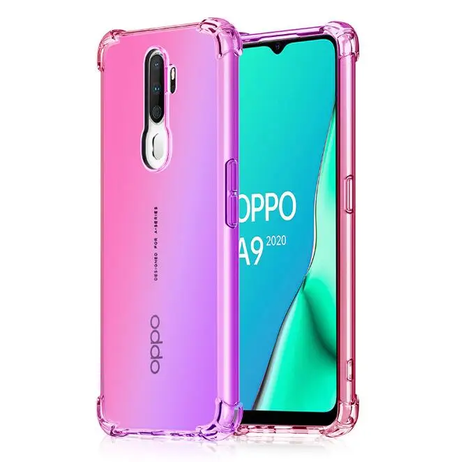 Для OPPO A5 2020 чехол силиконовый ударопрочный защита подушка безопасности цветной