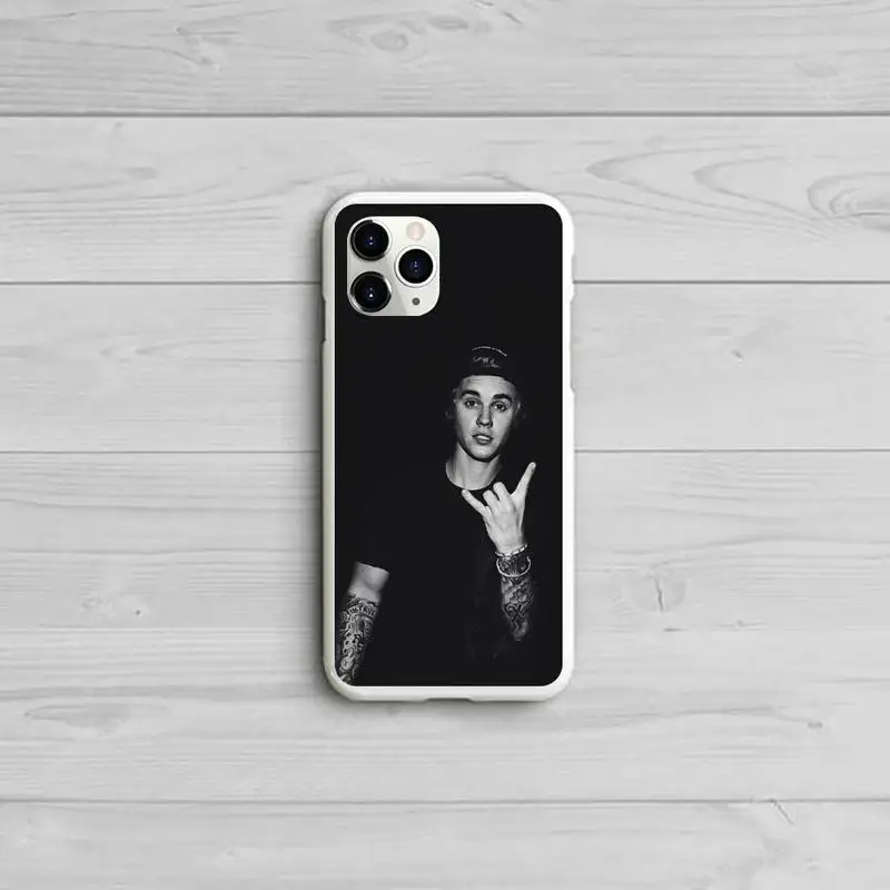 

Justin Bieber Phone Case Candy Color White for iPhone 11 pro XS MAX 8 7 6 6S Plus X 5S SE 2020 XR
