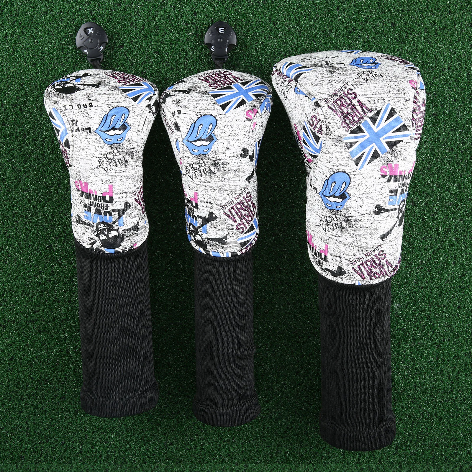 3 шт. Для мужчин женщин в виде британского флага для игры гольф клуб головные