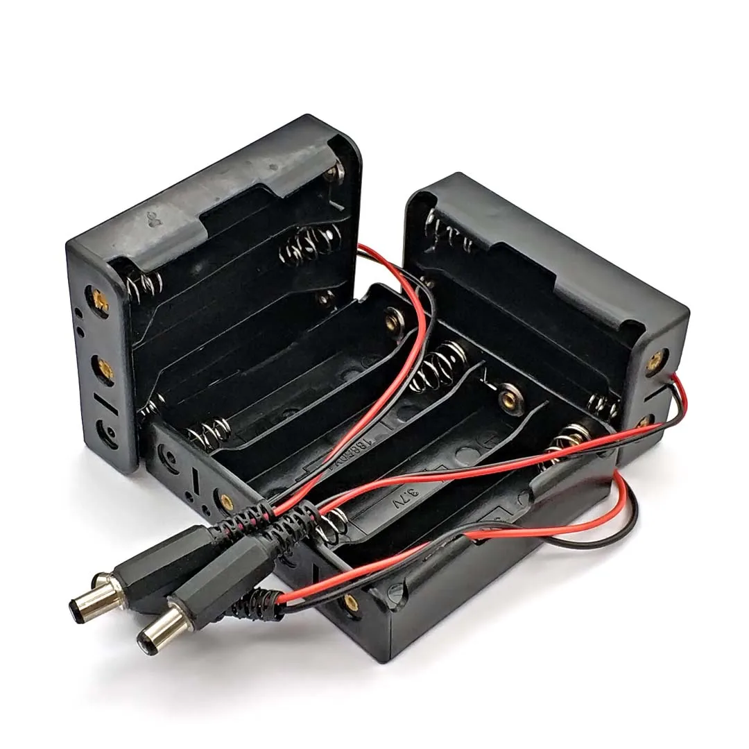 DIY 2x 3x 4x 18650 Держатель для батареи Чехол хранения с DC 5.5x2.1mm разъем питания пластик +