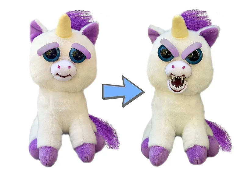 Unicorn Growl Веселые Домашние животные, меняющие лицо, единорог, мягкие игрушки для детей, плюшевый дракон, сердитые животные, кукла панда - Цвет: Unicorn Growl