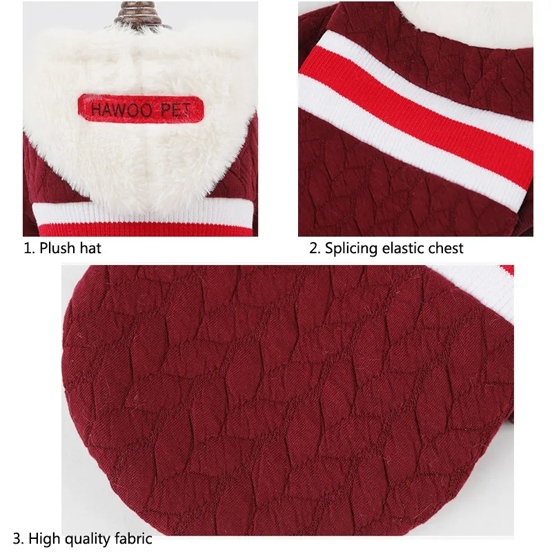 

Fashion Pet Dog Hoodie Warm Coats Puppy Apparel Soft Dog Coats Pet Winter Clothes