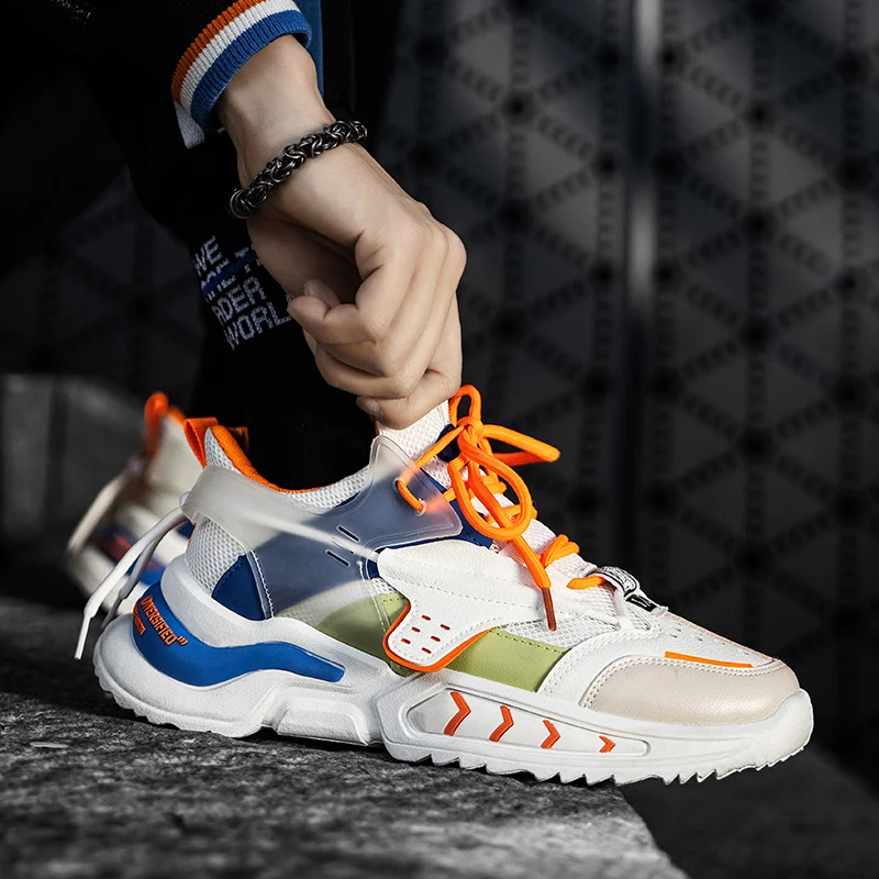

CYYTL New Fashion Men's Breathable Sports Running Shoes Comfortable Sneakers Walking Casual Boys Increased Students Footwear
