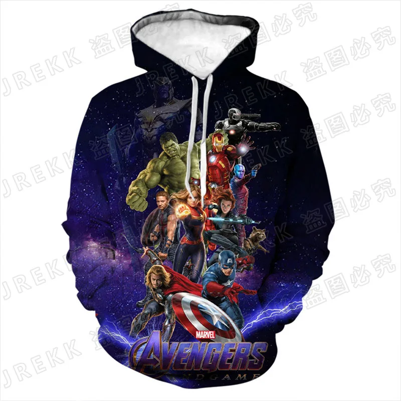 

Marvel The Avengers Hoodies Men Women Children Iron Man Thor Captain America Hulk 3D Print Sweatshirts Pullovers Casual Tops