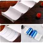 Стойка для винных бутылок в европейском стиле, пластиковая горизонтальная Штабелируемая бутылка для напитков, поддержка консервированных продуктов для кухни, бара, холодильника, шкафа