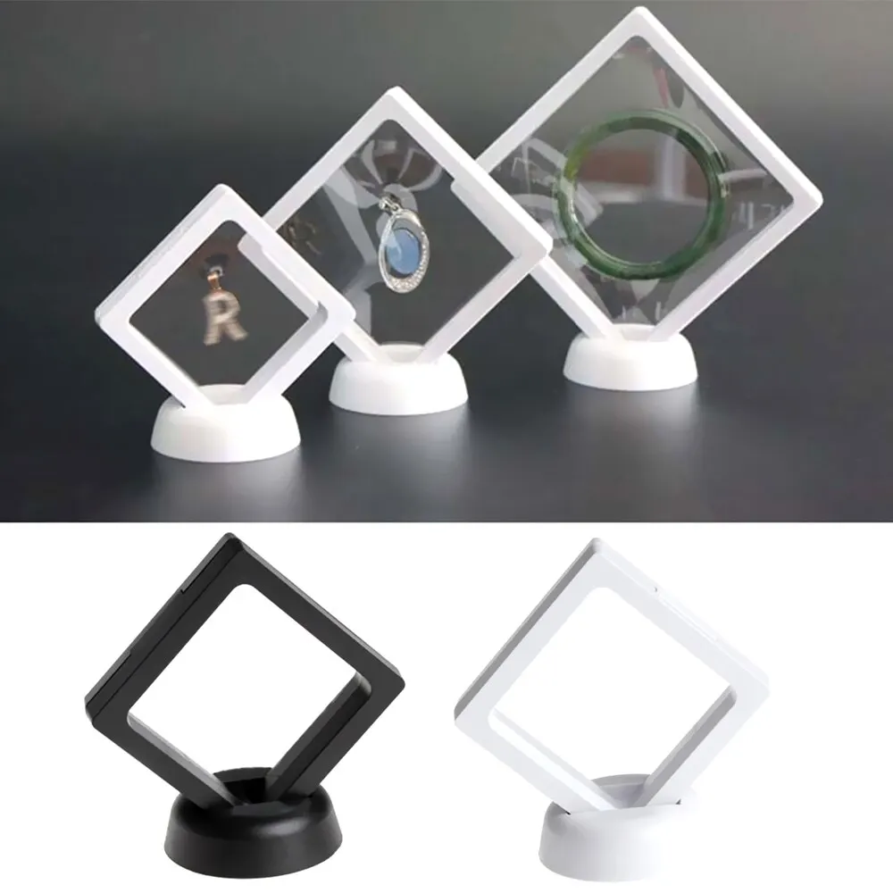 Floating Picture Frame Shadow Box Jewelry Display Stand Ring Pendant Holder Protect Jewellery Stone Presentation Case 3D Boxs | Дом и сад