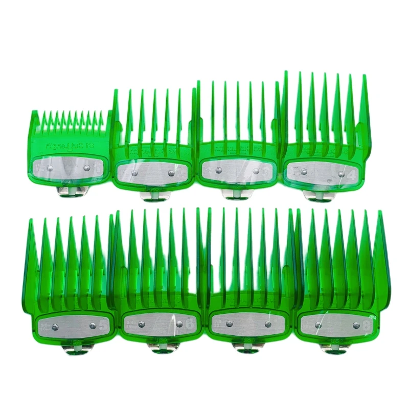 

8PCS Barber Shop Styling Guide Comb Hair Trimmer Clipper Oil Head Limit Comb