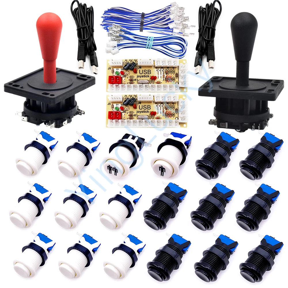 DIY аркадный комплект SANWA Джойстик в американском стиле HAPP монета 2 кнопочный