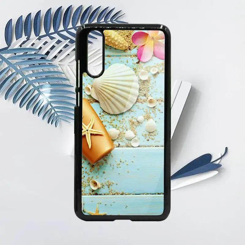 

Summer Beach Relax Starfish Ocean Sky Sun Phone Case PC For Samsung galaxy S note 8 9 20 10 e lite2019 plus pro ultra