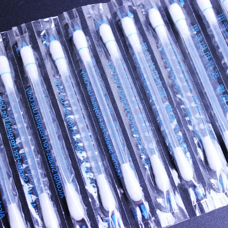 Одноразовые медицинские спиртовые палочки дезинфицирующие ватные набор для