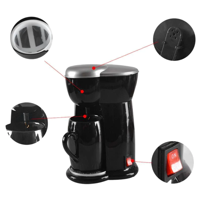 HOT!Electric Drip Coffee Maker Household Machine 6 Cup Tea Pot(UK Plug) | Бытовая техника