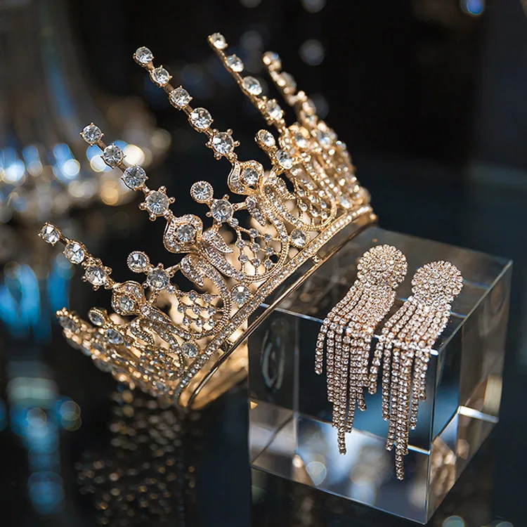 Тиары и короны женские в стиле барокко винтажные свадебные аксессуары для