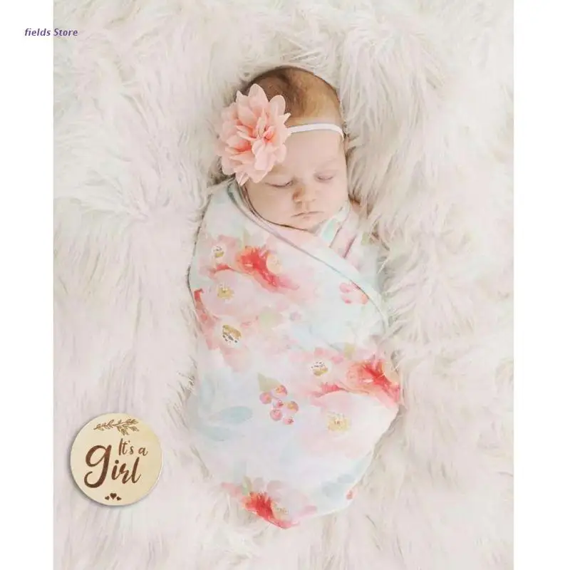 

Baby Monthly Wooden Cards Newborn Shower Gifts Sets Milestone Cards Photo Props XX9E