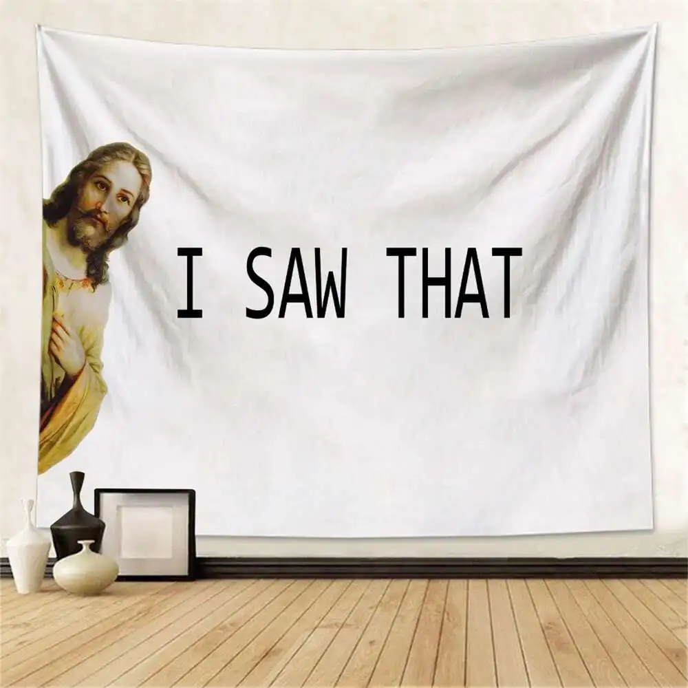 Настенный гобелен с изображением Иисуса Христа | Дом и сад