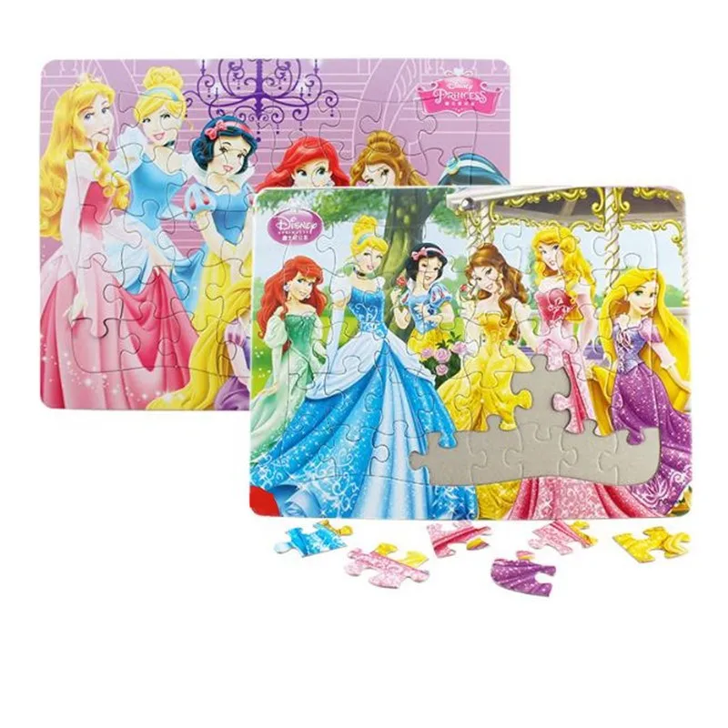 Disney Princess/ice Snow Princess Framed 40 Piece Puzzle Learning Educational Interesting Paper Toys For Children Gift | Игрушки и хобби