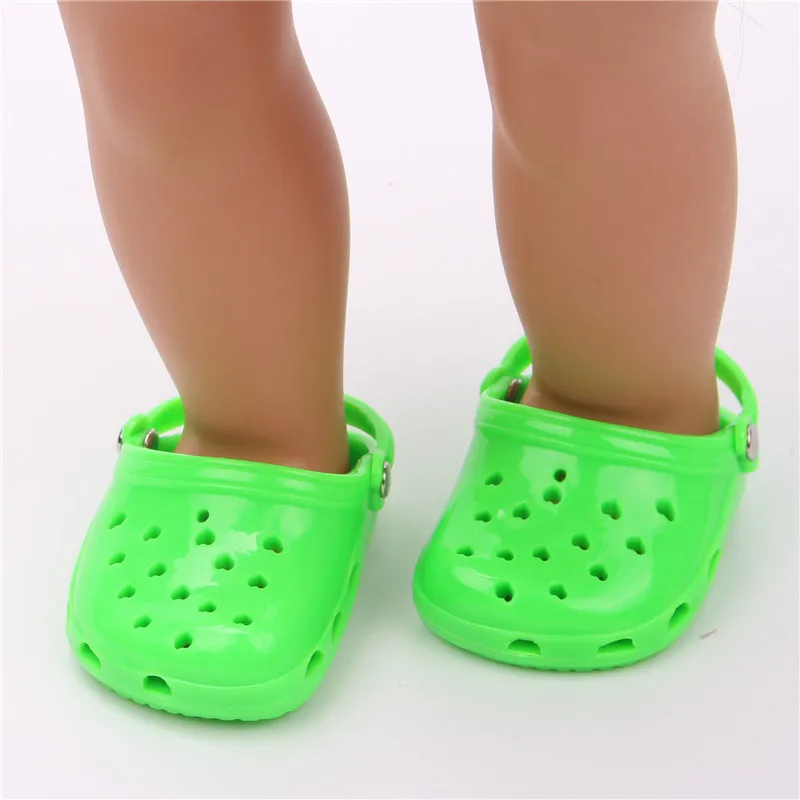 Summer Beach Sandals Slippers Shoes For 18 inch Girl Dolls Baby Toys Fashion Sandal Fit 43cm Height American | Игрушки и хобби
