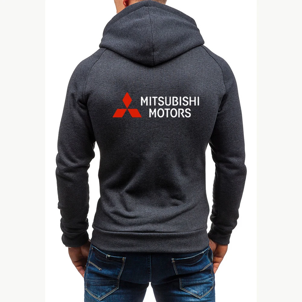 

2020 Mitsubishi men's fashion casual coatAmerica men's zipper Hoodieautumn and winter simple loose top pullove
