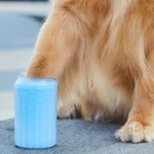 Собака приспособление для очистки лап чашка мягкий силиконовый расчески Портативный на открытом воздухе полотенце для домашних животных стопы шайба лапы, щетка для чистки быстро мытья ног ведро для мытья