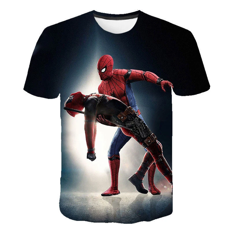 Мужская футболка с 3D дэдпулом уличная одежда Marvel модные забавные мужские