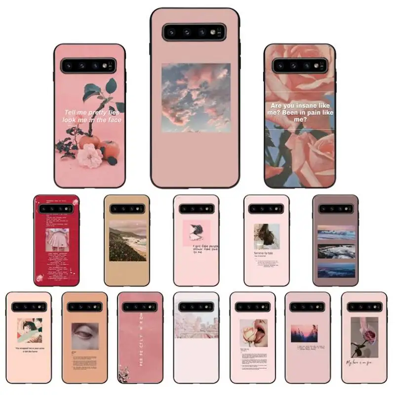 NBDRUICAI розовый эстетический песни эстетика чехол для телефона Samsung S9 plus S5 S6 edge S7 S8 S10