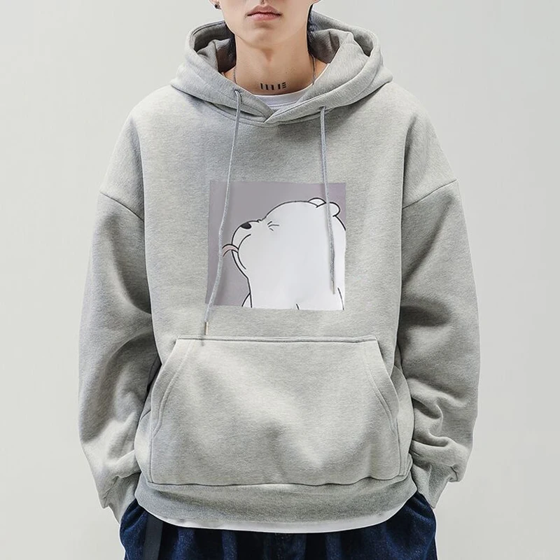 

Spring New Season Hot Sale Long Sleeve Casual Fashion Loose Sweatshirt Mens Hoodie And Hoodies Women Kawaii Little White Bear