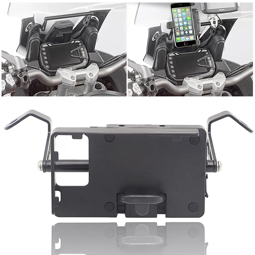 

Motorcycle GPS Smart Phone Navigation Bracket USB Charging For DUCATI MULTISTRADA 950 1200S 1200 Enduro 2015 2016 2017 Stand