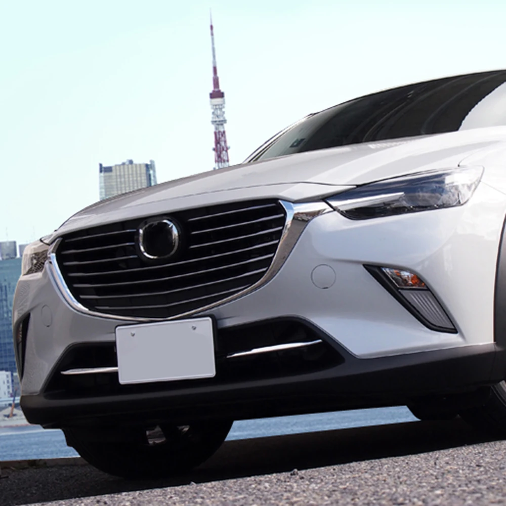 Хромированная передняя решетка для гриля Накладка Mazda CX3 CX 3 DK 2016 2017 2018 2019 2020