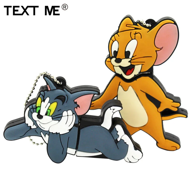 Usb флеш накопитель TEXT ME в виде мультяшного кота и мыши usb 2 0 4 ГБ 8 16 32 64 флэш