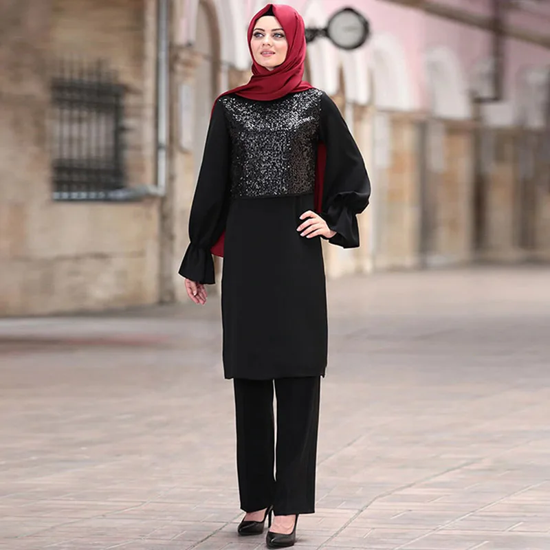 

Eid Mubarak Muslim Islamic Kaftan Evening Dress Suit Southeast Asia Abaya Fashion Ladies Dress Malaysia Turkey Prayer Clothes