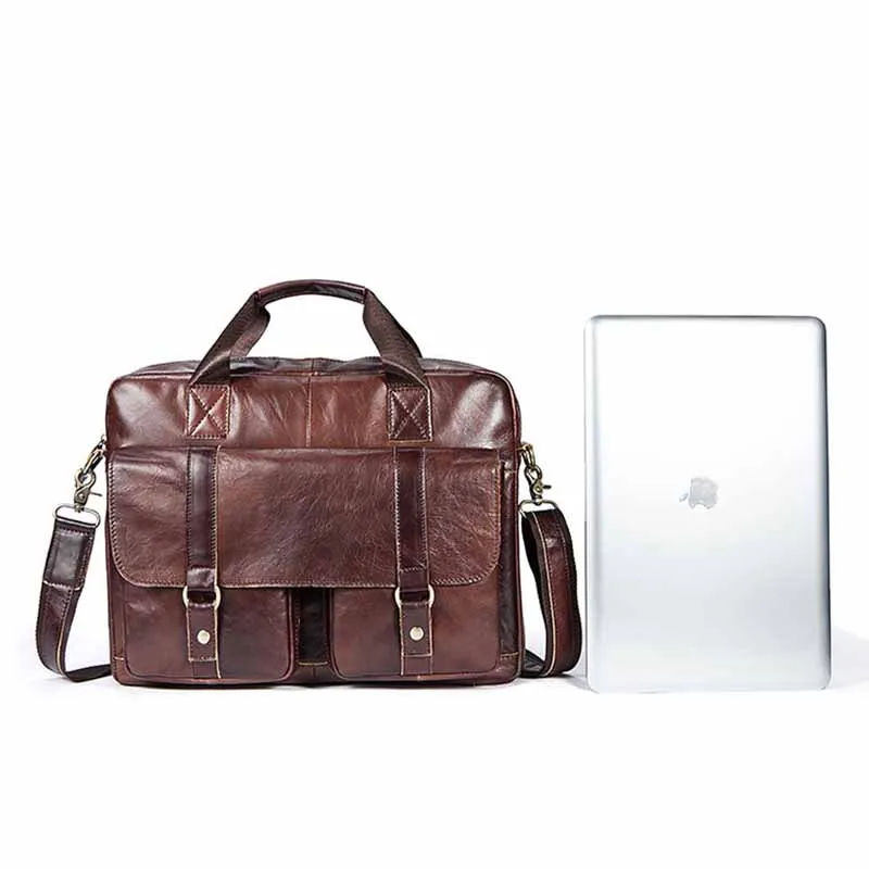 Сумка мужская из натуральной кожи саквояж на плечо мессенджер винтажная Сумочка