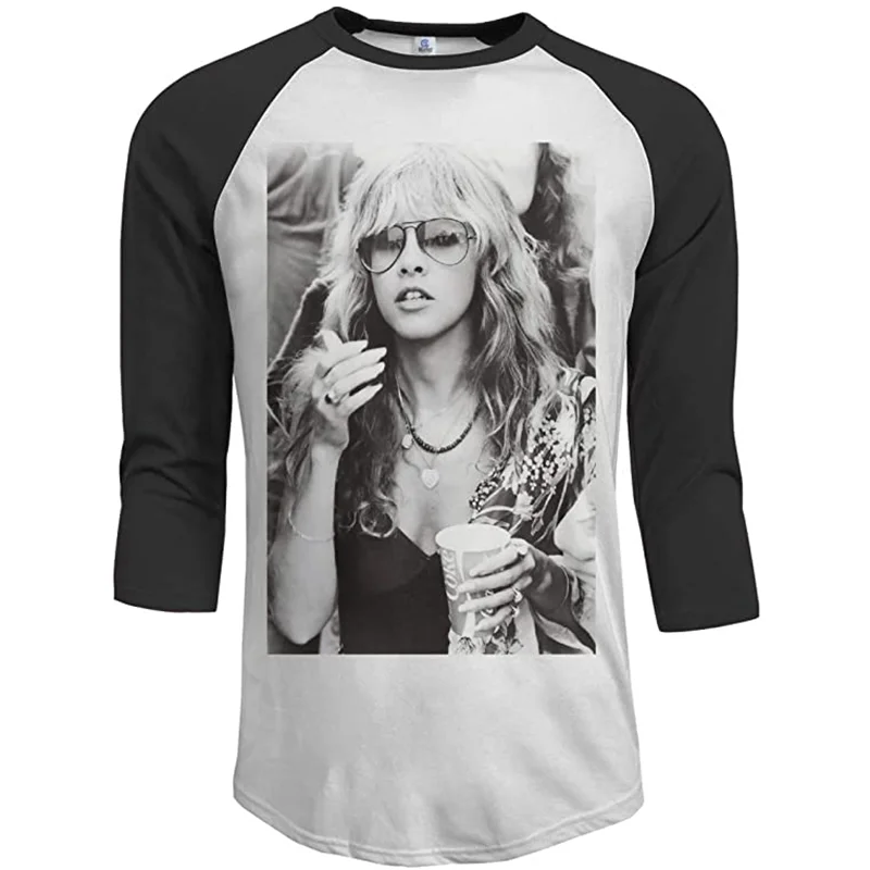 

Men's Casual Raglan Baseball T-Shirt 3/4 Sleeve Black retro t shirt harajuku