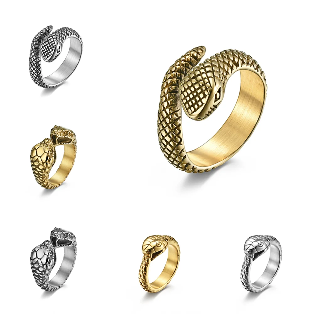 

Vintage Snake Head Finger Rings Men Jewelry Unisex Ring