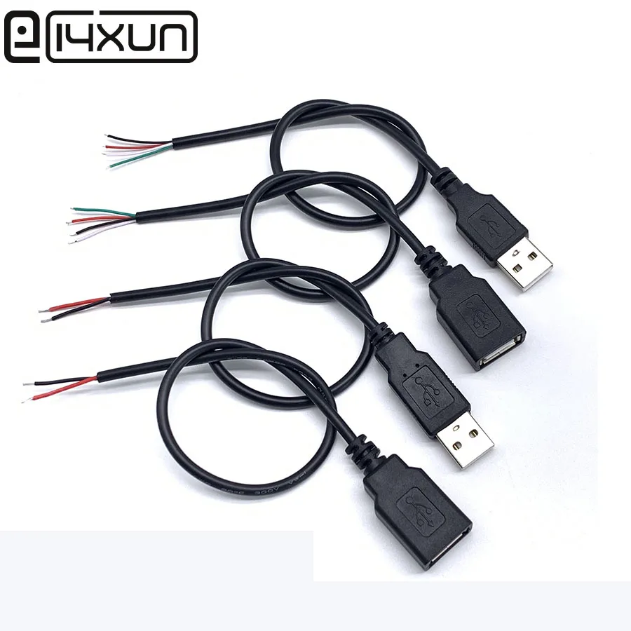 1 шт. DIY USB 2 0 сварочный Тип штекер гнездовой разъем с 2P / 4P кабелем ПВХ провод черный