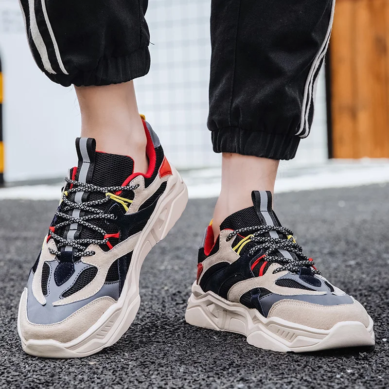 Мужские удобные кроссовки черные повседневные новинка 2020 |